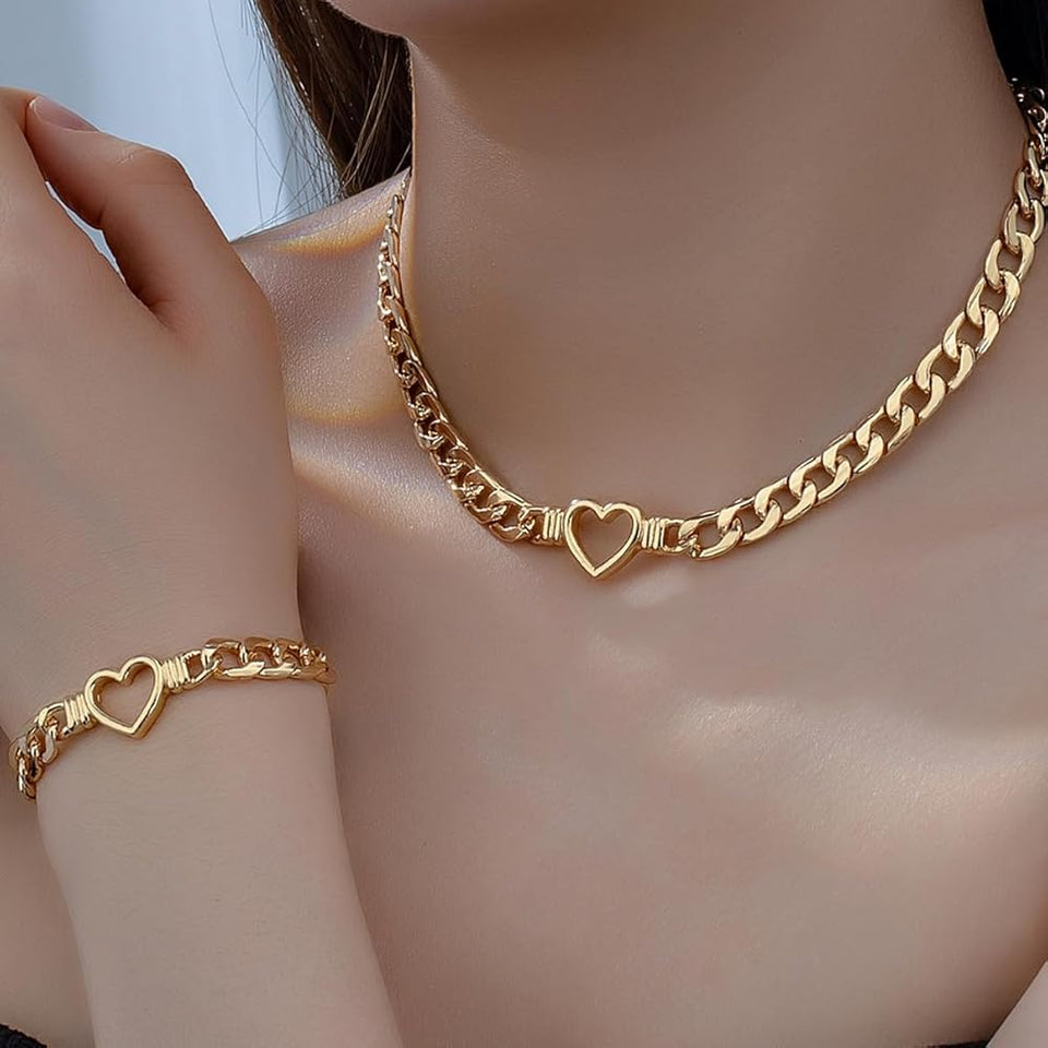 Collar y pulsera de Corazón para Mujer