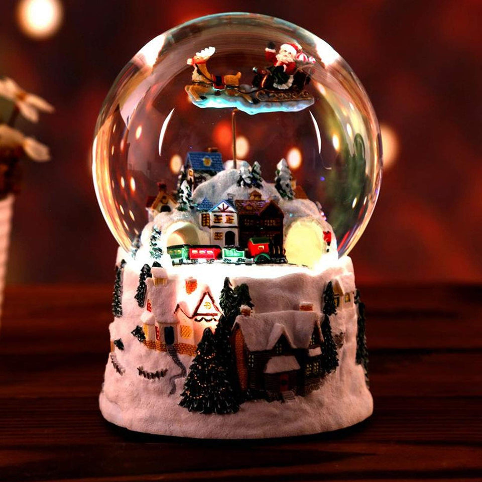 Bola de Nieve con Luz y Música