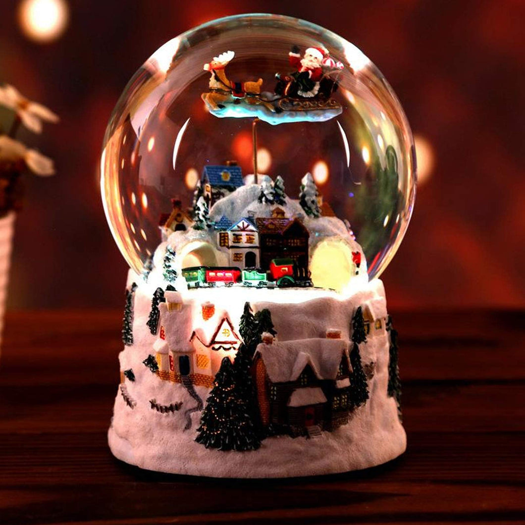 Bola de Nieve con Luz y Música